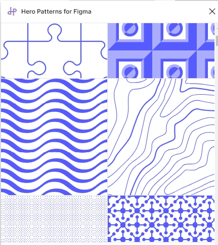 Exemples de motifs disponibles : vagues, puzzles et stries rappelant des motifs naturels.